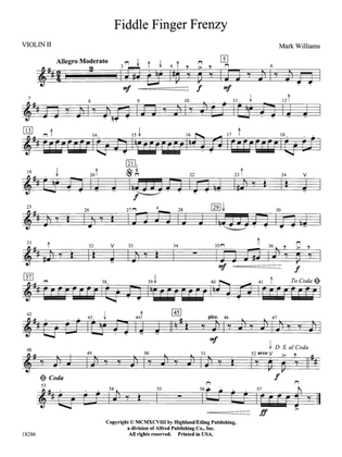 Fiddle Finger Frenzy: 2nd Violin