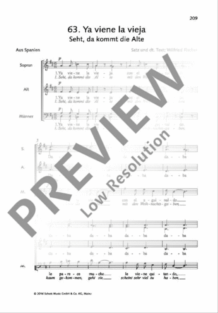 Ya viene la vieja Mixed Choir scores gallery preview page 2