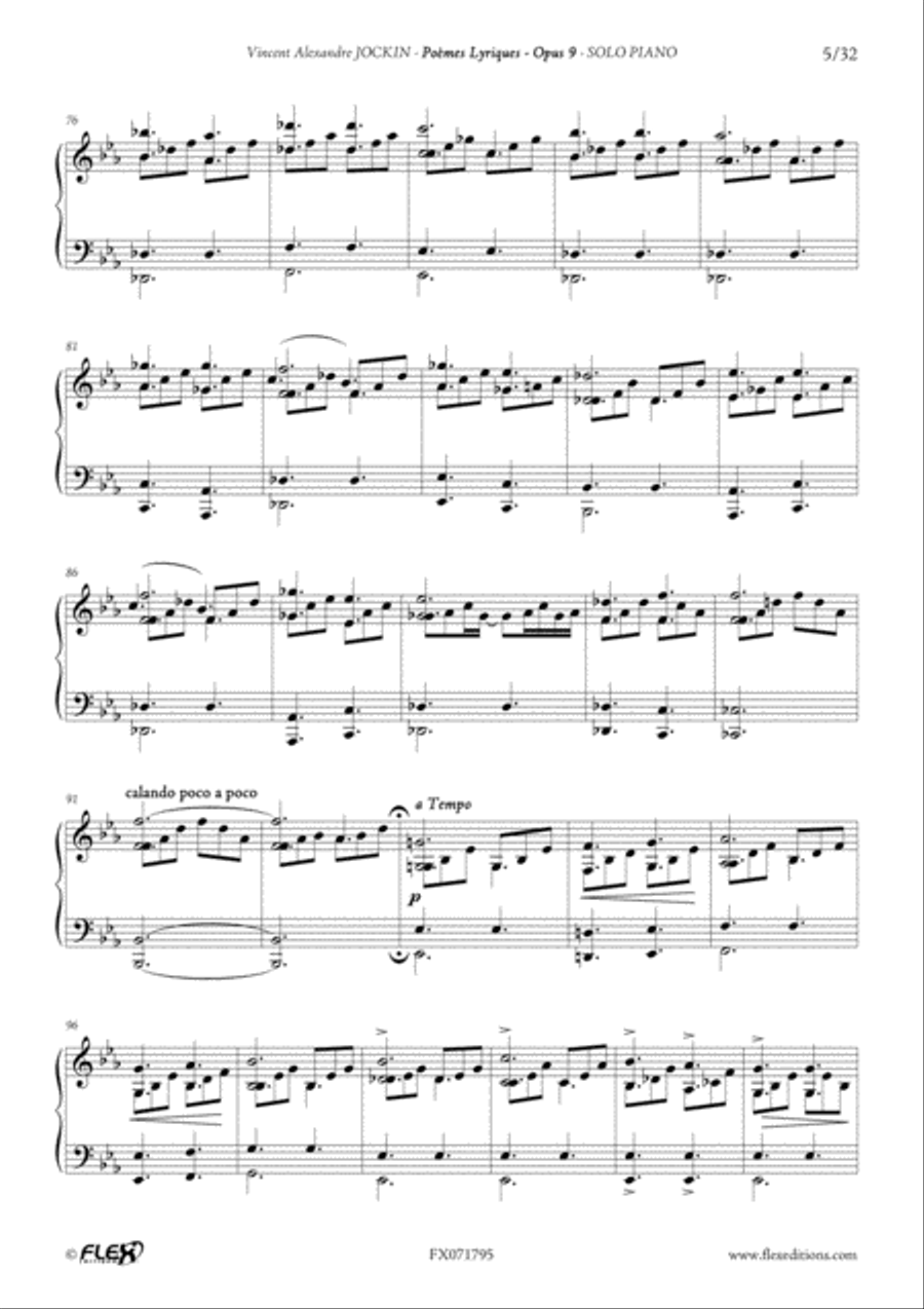 Poemes lyriques, Opus 9 (No.1 to 6) Piano Solo scores gallery preview page 5
