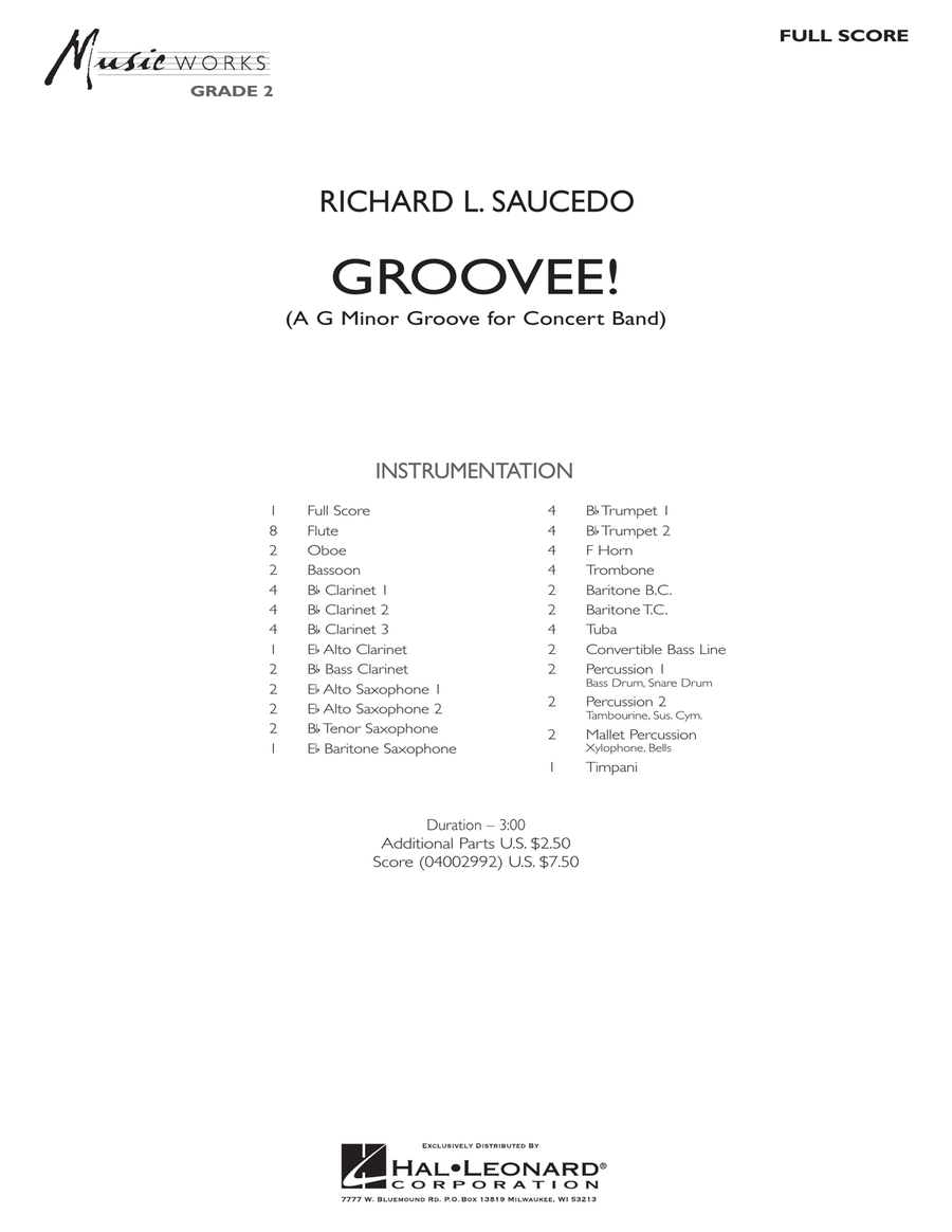 Groovee! - Full Score