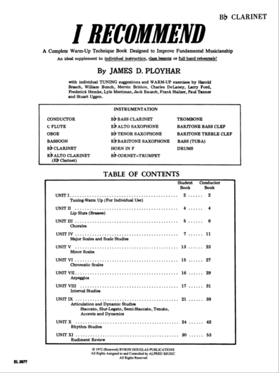 I Recommend Concert Band Methods scores gallery preview page 2