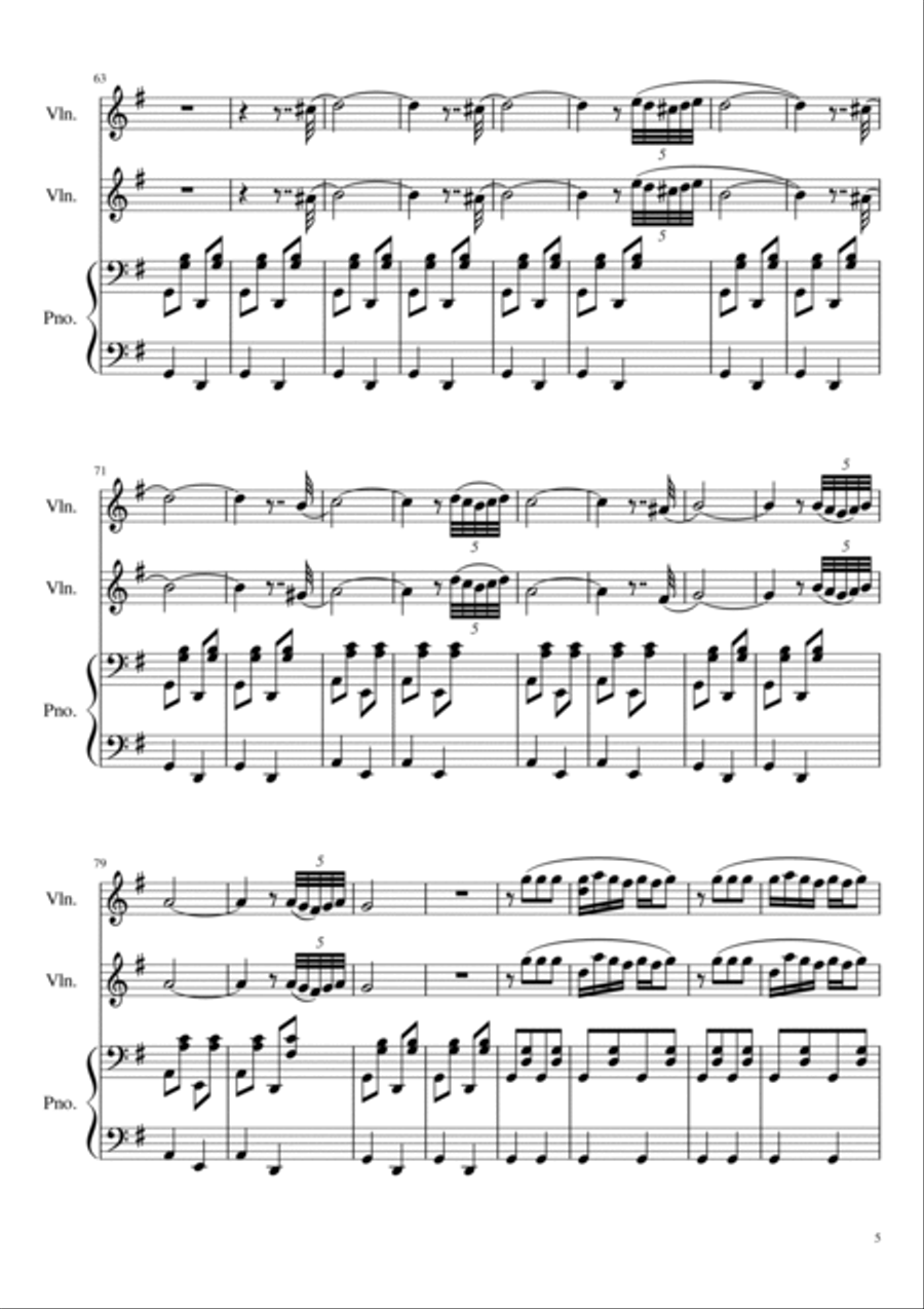 Zorba-dance/Sirtaki String Duet scores gallery preview page 5