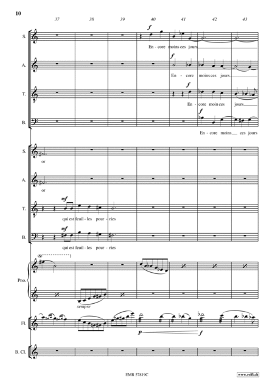Je sais maintenant que je ne possede rien Mixed Choir scores gallery preview page 11