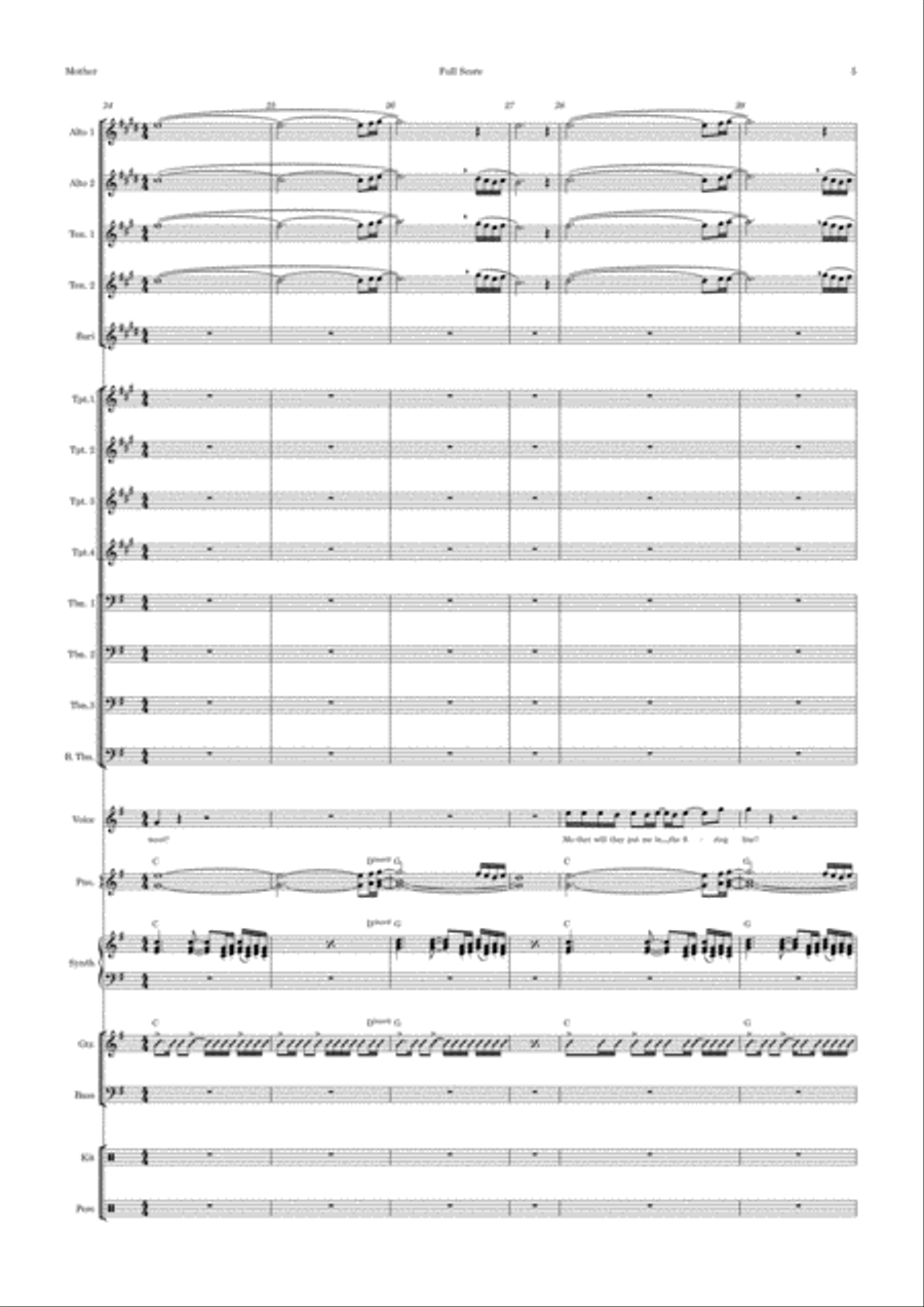 Mother Saxophone scores gallery preview page 5