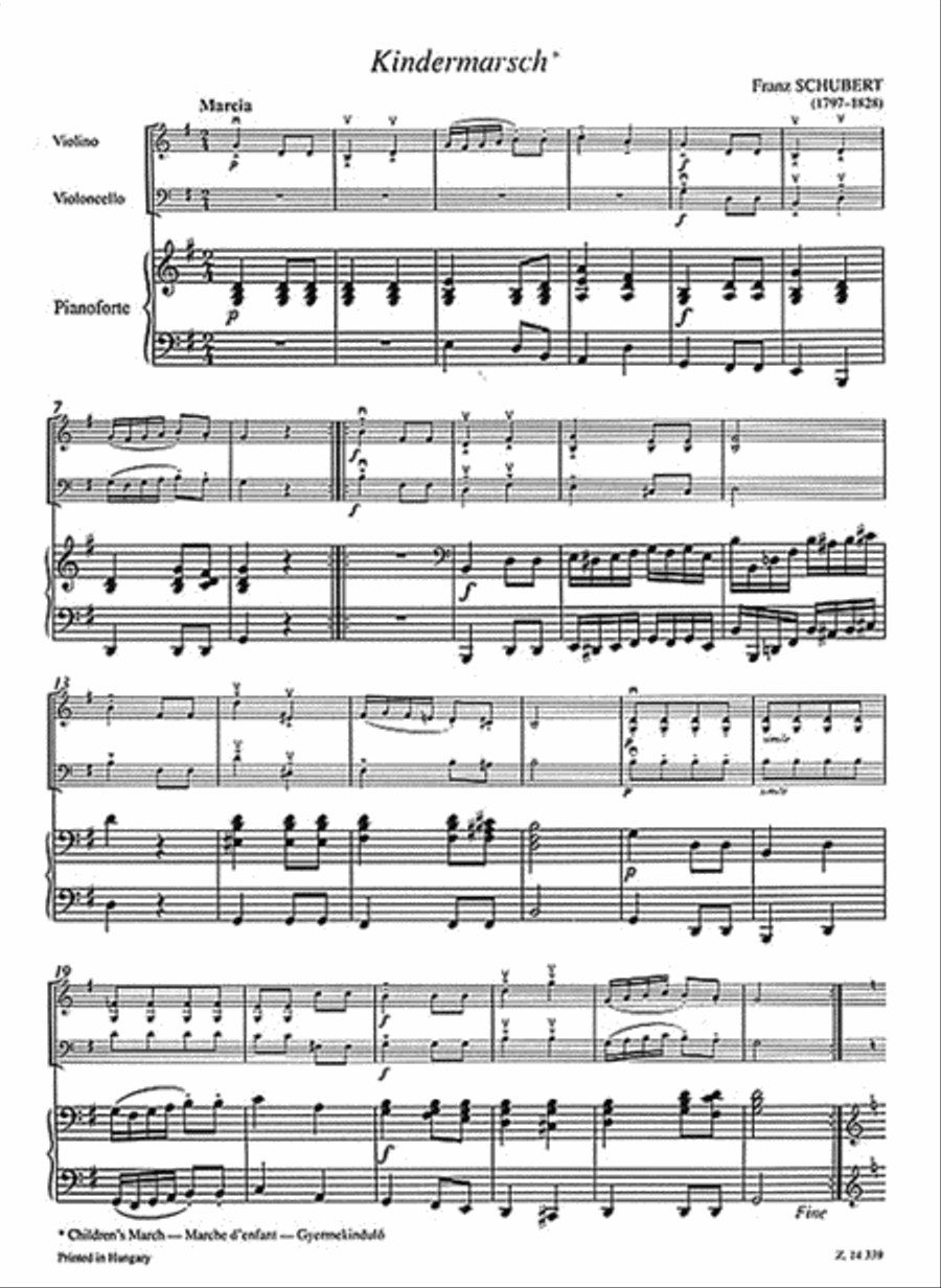 Romantic Piano Trios for Beginners Piano Trio scores gallery preview page 3
