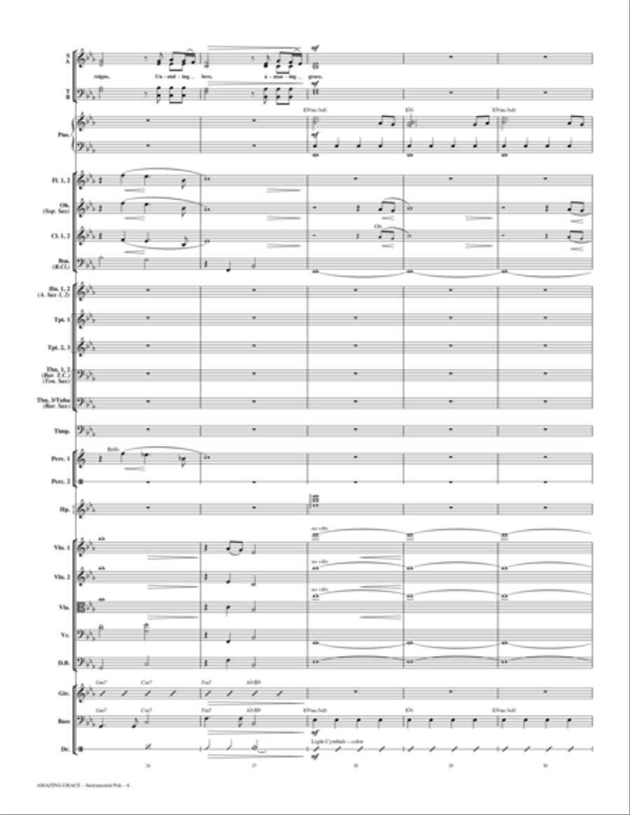 Amazing Grace (My Chains Are Gone) - Full Score Choir scores gallery preview page 6