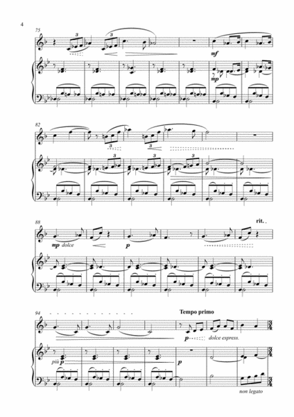 Tchaikovsky - ANDANTE CANTABILE - horn in F and piano - Score and parts image number null