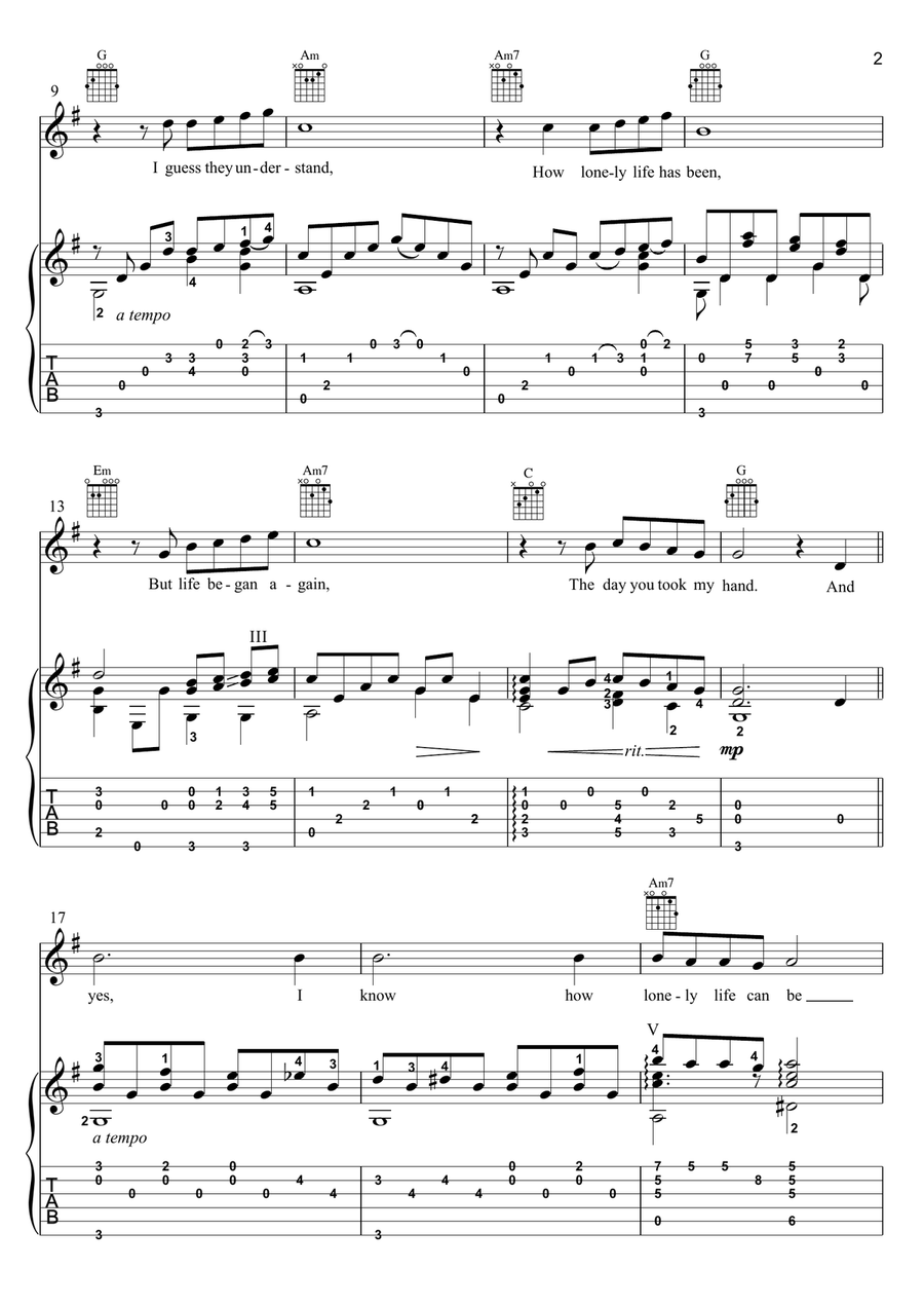 And I Love You So Acoustic Guitar scores gallery preview page 2