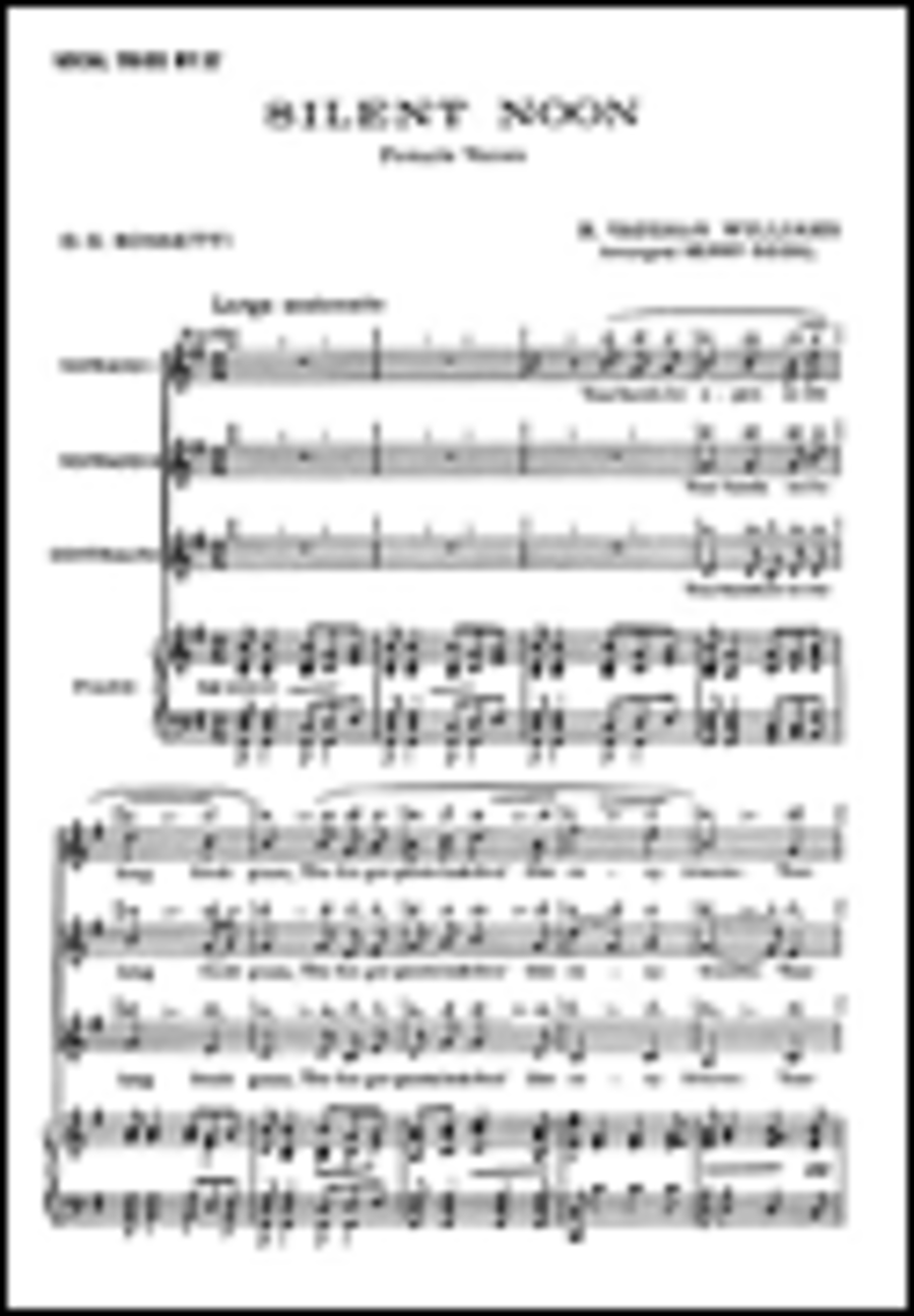 Ralph Vaughan Williams: Silent Noon (SSA/Piano) SSA scores gallery preview page 1