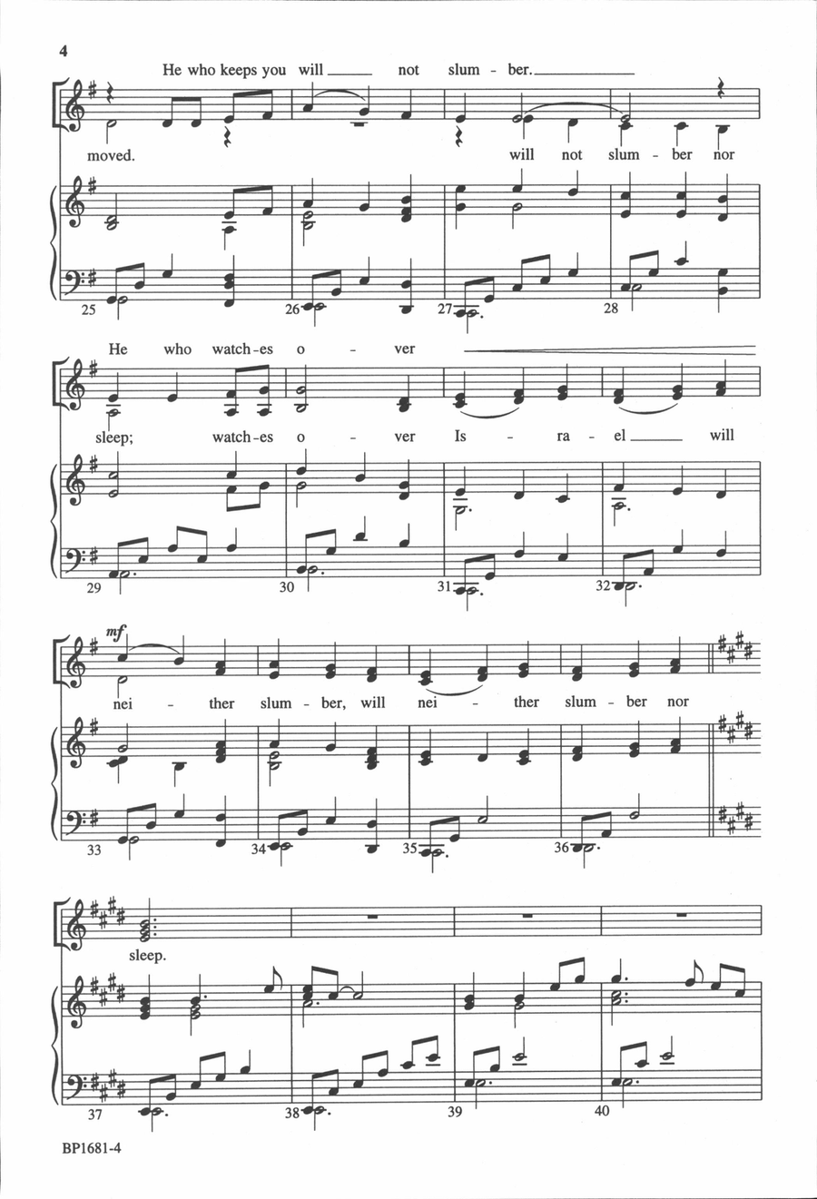 Psalm 121 4-Part scores gallery preview page 4