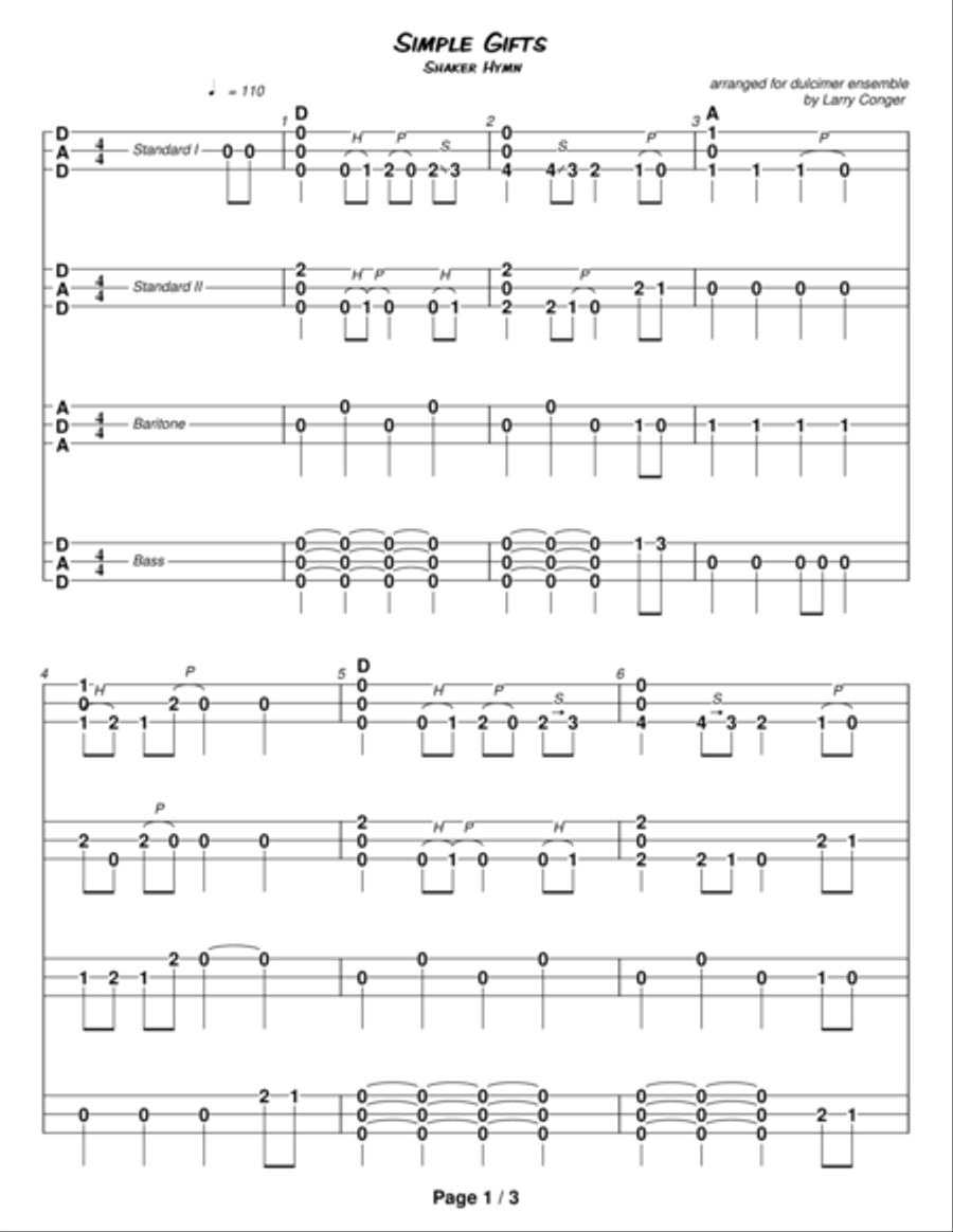 Simple Gifts (ensemble) Small Ensemble scores gallery preview page 3
