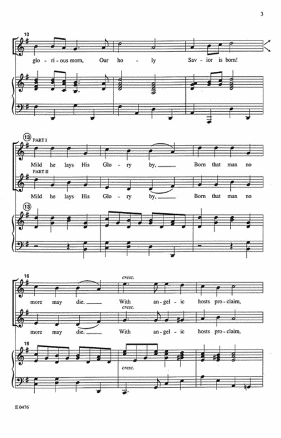 Hark! The Herald Angels Sing 2-Part scores gallery preview page 3