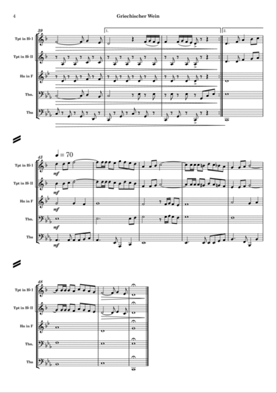 Griechischer Wein Brass Ensemble scores gallery preview page 4