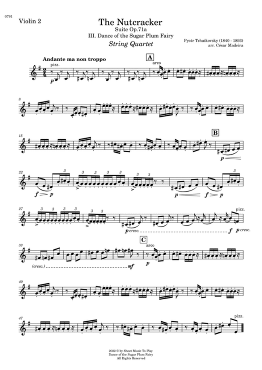 Dance of the Sugar Plum Fairy - String Quartet (Individual Parts) image number null