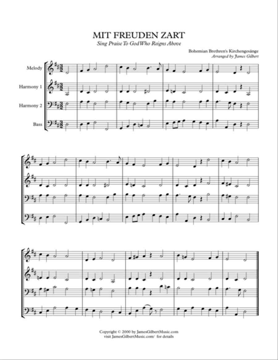 MIT FREUDEN ZART MIT FREUDEN ZART Small Ensemble scores gallery preview page 1