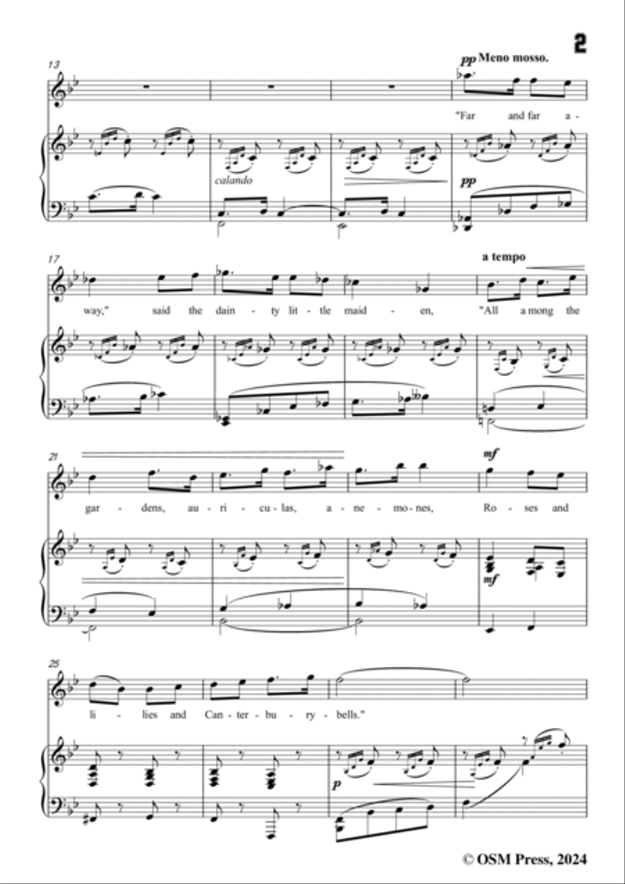 Somervell-Dainty little Maiden,in B flat Major Voice scores gallery preview page 3