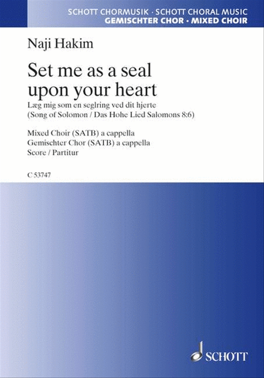 Set Me As A Seal Upon Your Heart (song Of Solomon 8:6) Satb A Cappella 4-Part scores gallery preview page 1