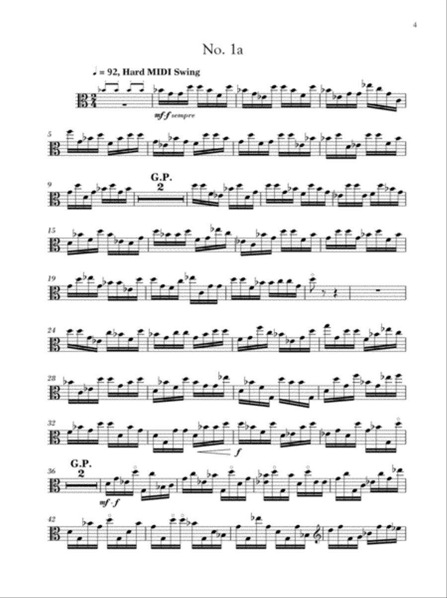 Three Etudes For Viola Three Etudes For Viola Viola scores gallery preview page 4