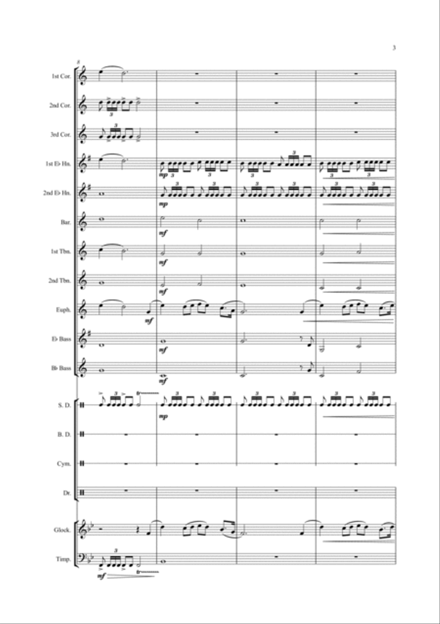 Sunset Di Sorake Sunset Di Sorake Brass Band scores gallery preview page 3