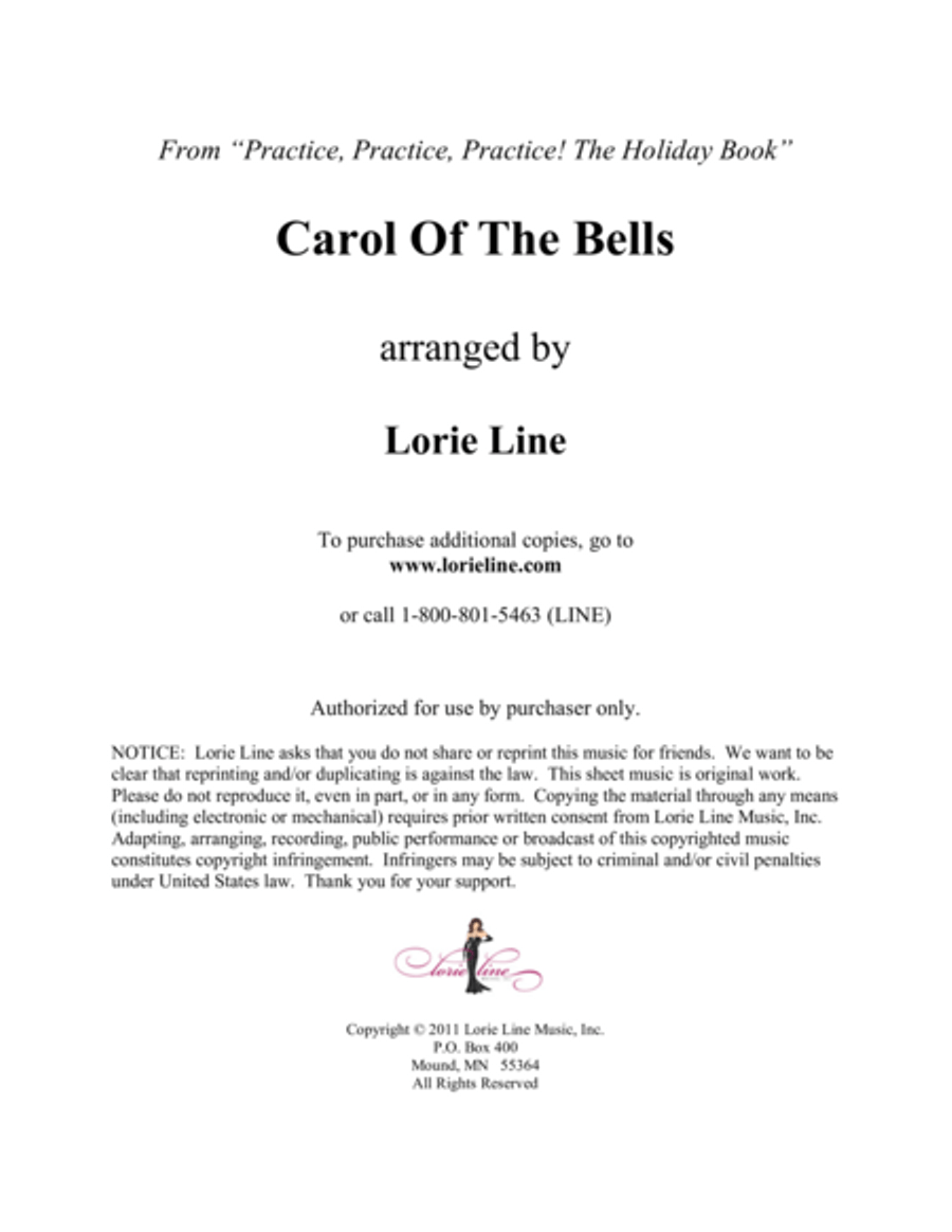 Carol Of The Bells - EASY! Piano Solo scores gallery preview page 1