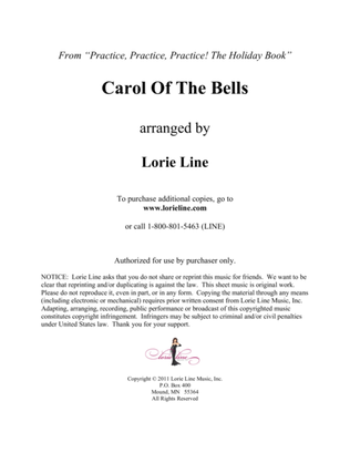 Book cover for Carol Of The Bells - EASY!