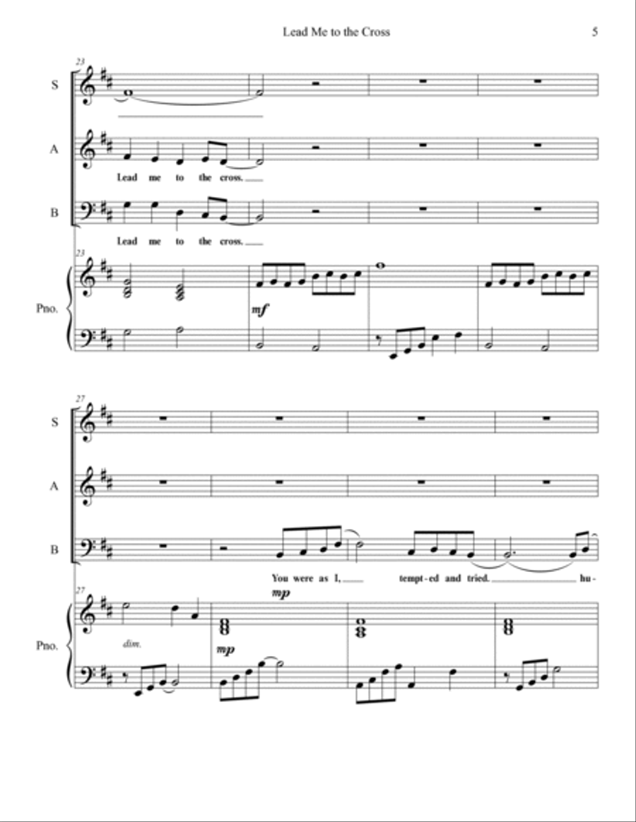 Lead Me To The Cross 3-Part scores gallery preview page 5