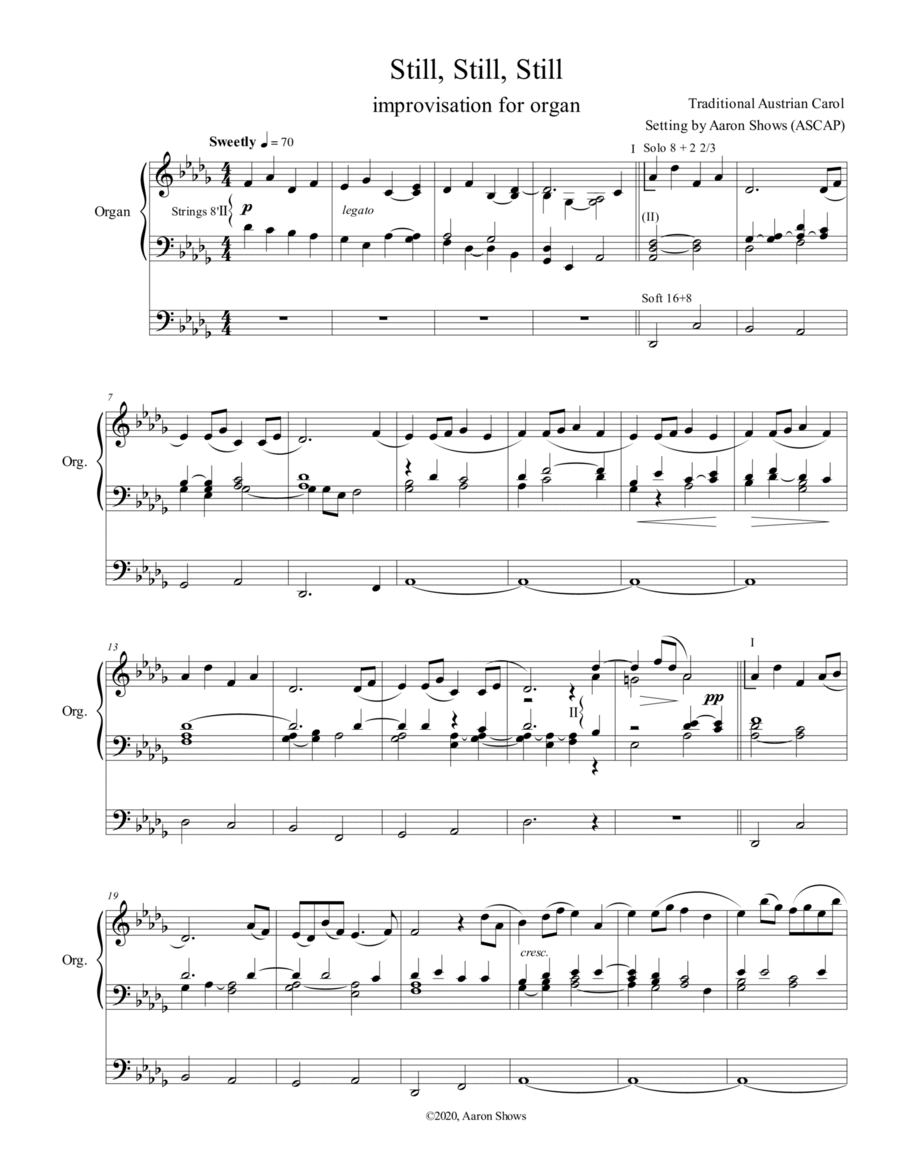 Still, Still, Still Organ Solo scores gallery preview page 1