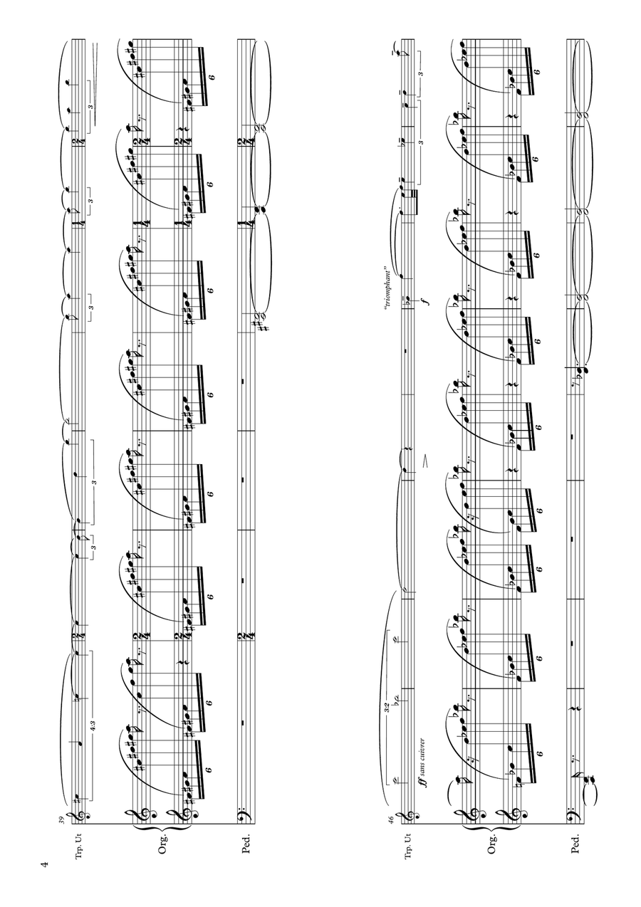 Et je ne sentais plus ni le temps ni le nombre - for trumpet and organ Trumpet Duet scores gallery preview page 4