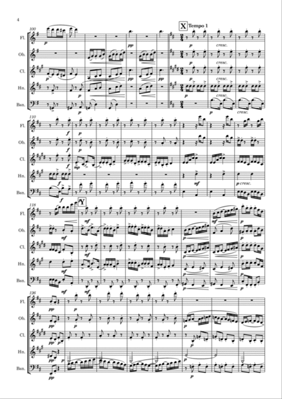 Debussy: Petite Suite Mvt.4 Ballet - wind quintet Woodwind Quintet scores gallery preview page 5