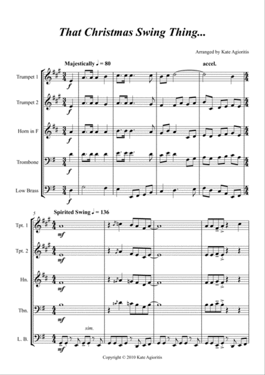 That Christmas Swing Thing - for Brass Quartet That Christmas Swing Thing - for Brass Quartet Brass Quartet scores gallery preview page 2