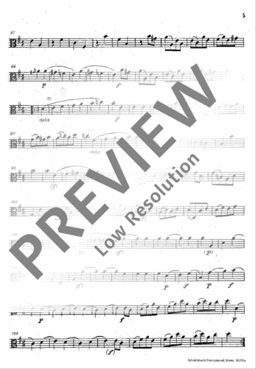 Sinfonia D major Viola scores gallery preview page 5