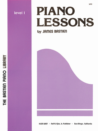 Book cover for Piano Lessons, Level 1