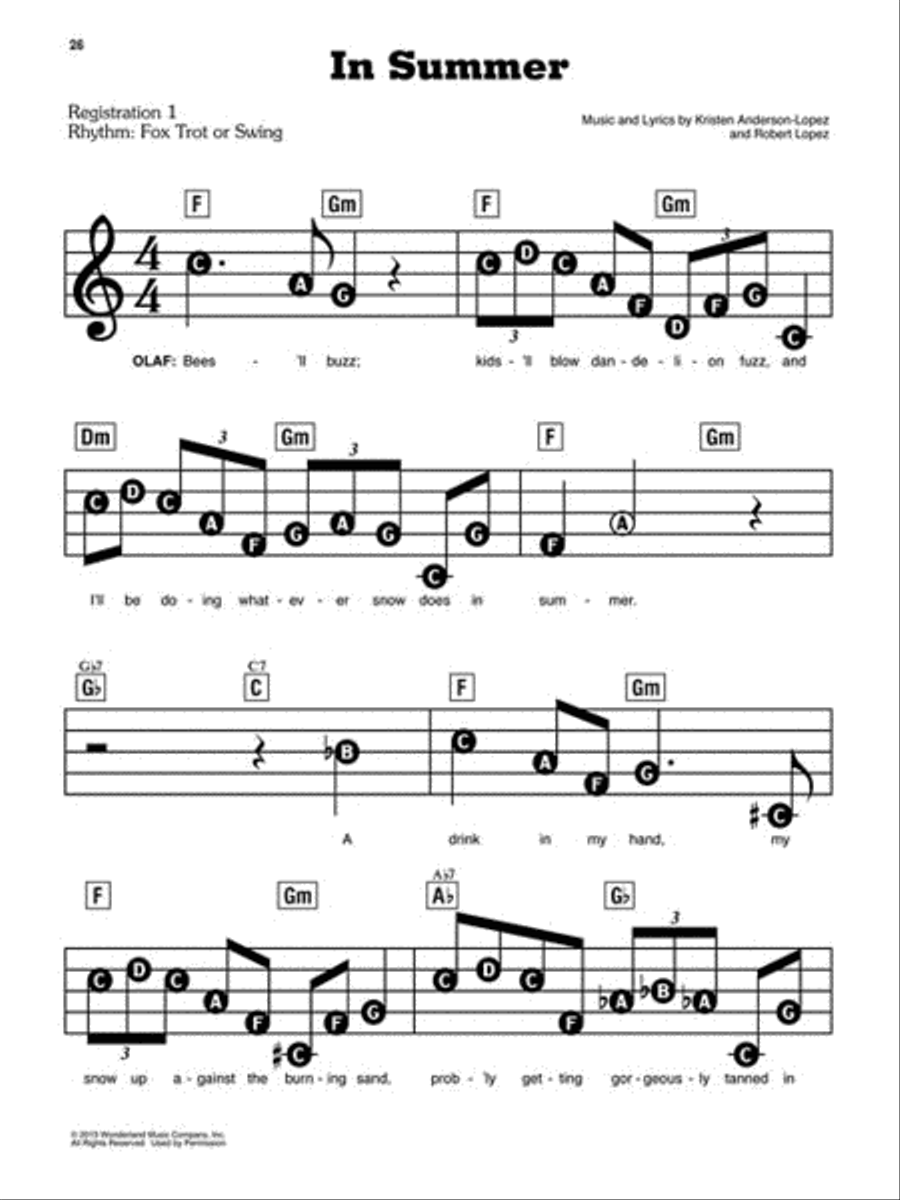 Frozen Electronic Keyboard scores gallery preview page 3