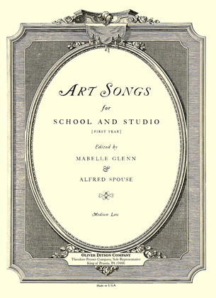 Book cover for Art Songs, Medium-Low