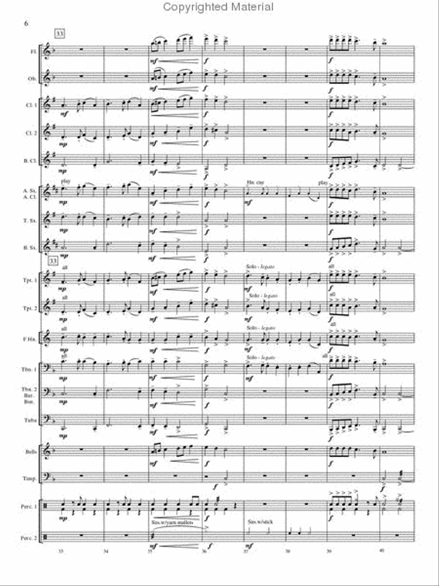 Christmas Bells and Brass Concert Band scores gallery preview page 6