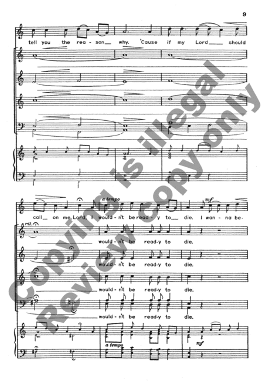 I Wanna be Ready 4-Part scores gallery preview page 9