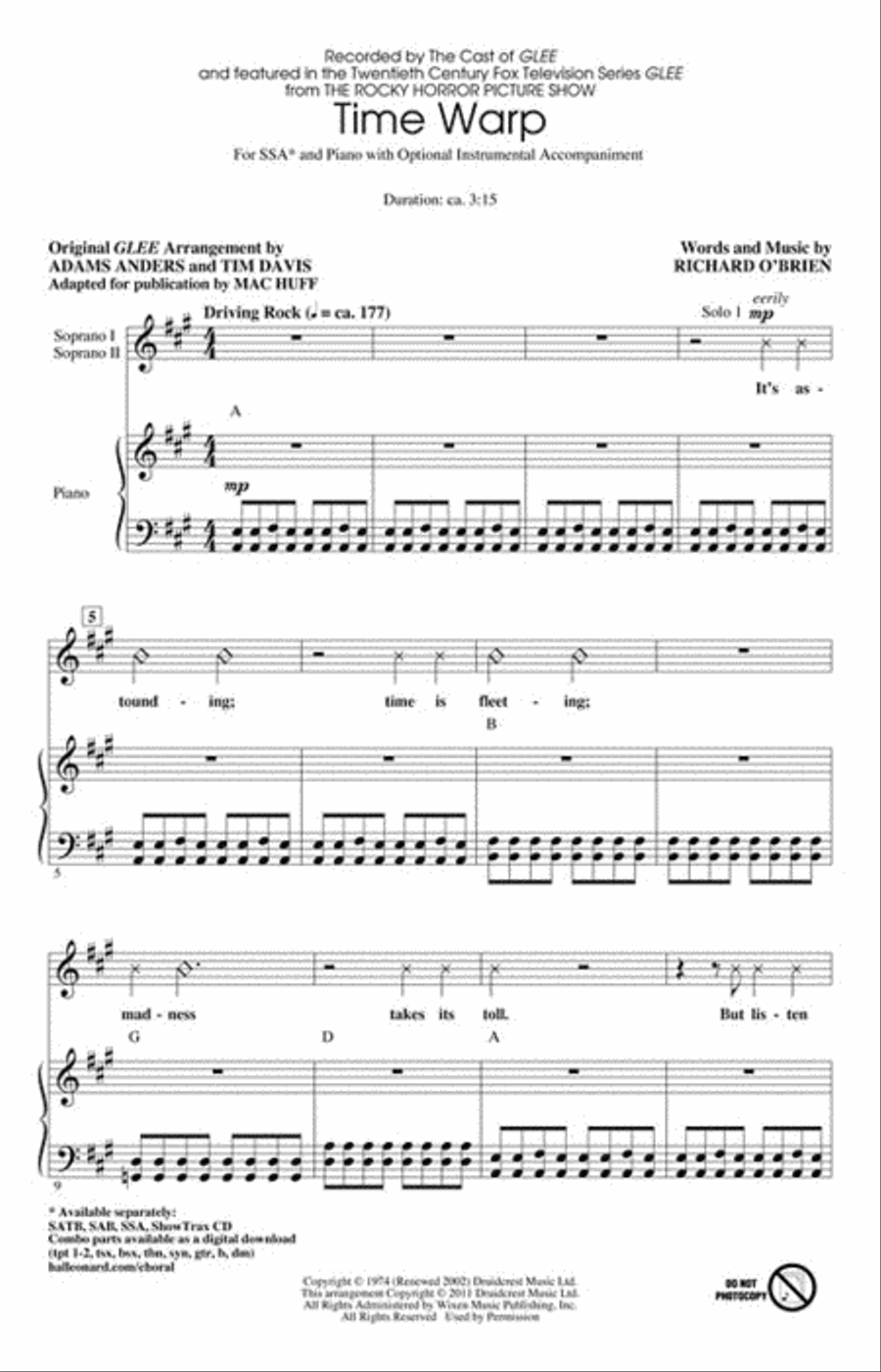 Time Warp SSA scores gallery preview page 2