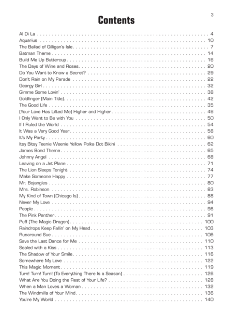 Decade by Decade 1960s Easy Piano scores gallery preview page 2