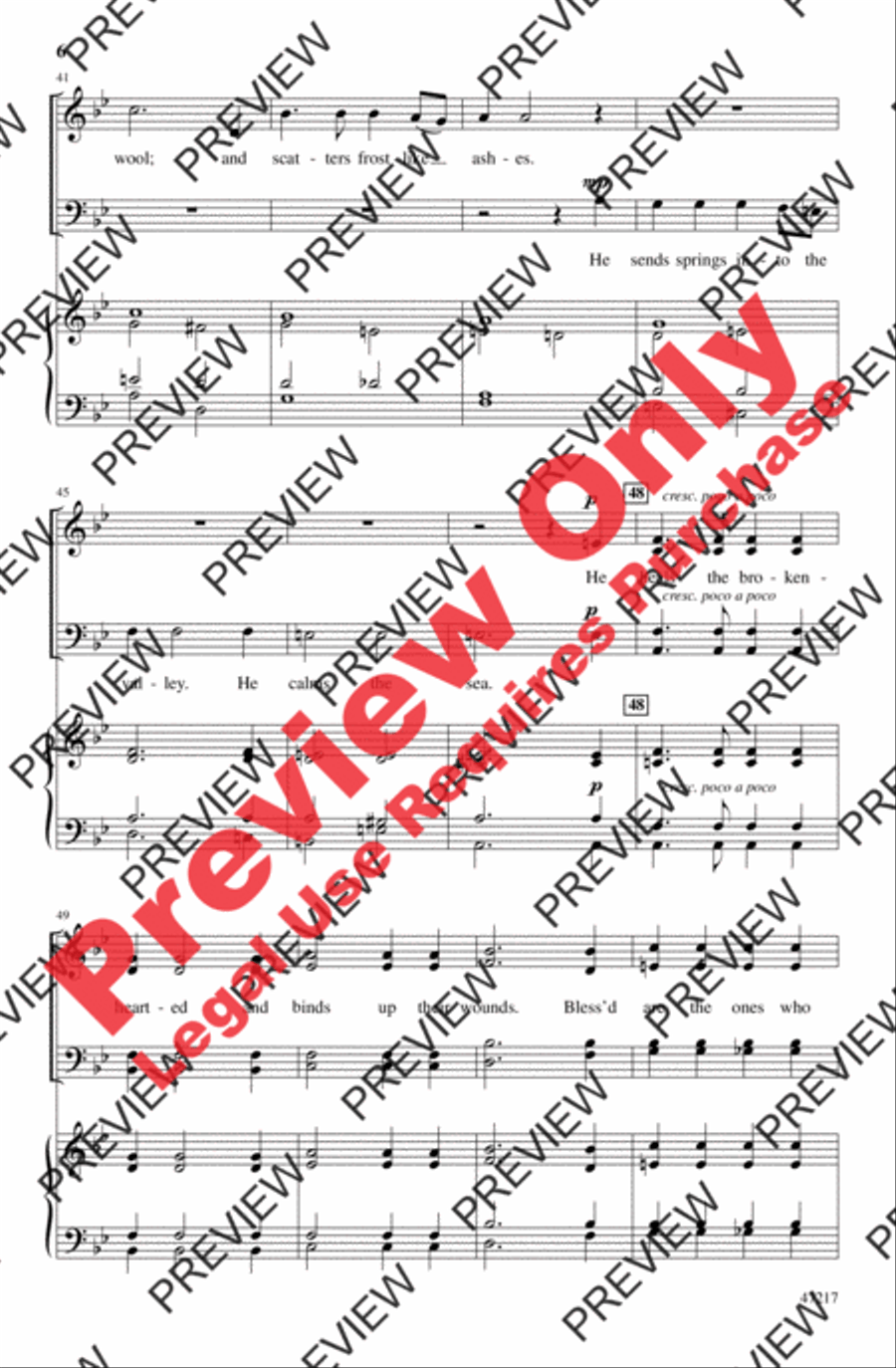 A Psalm of Praise 4-Part scores gallery preview page 6