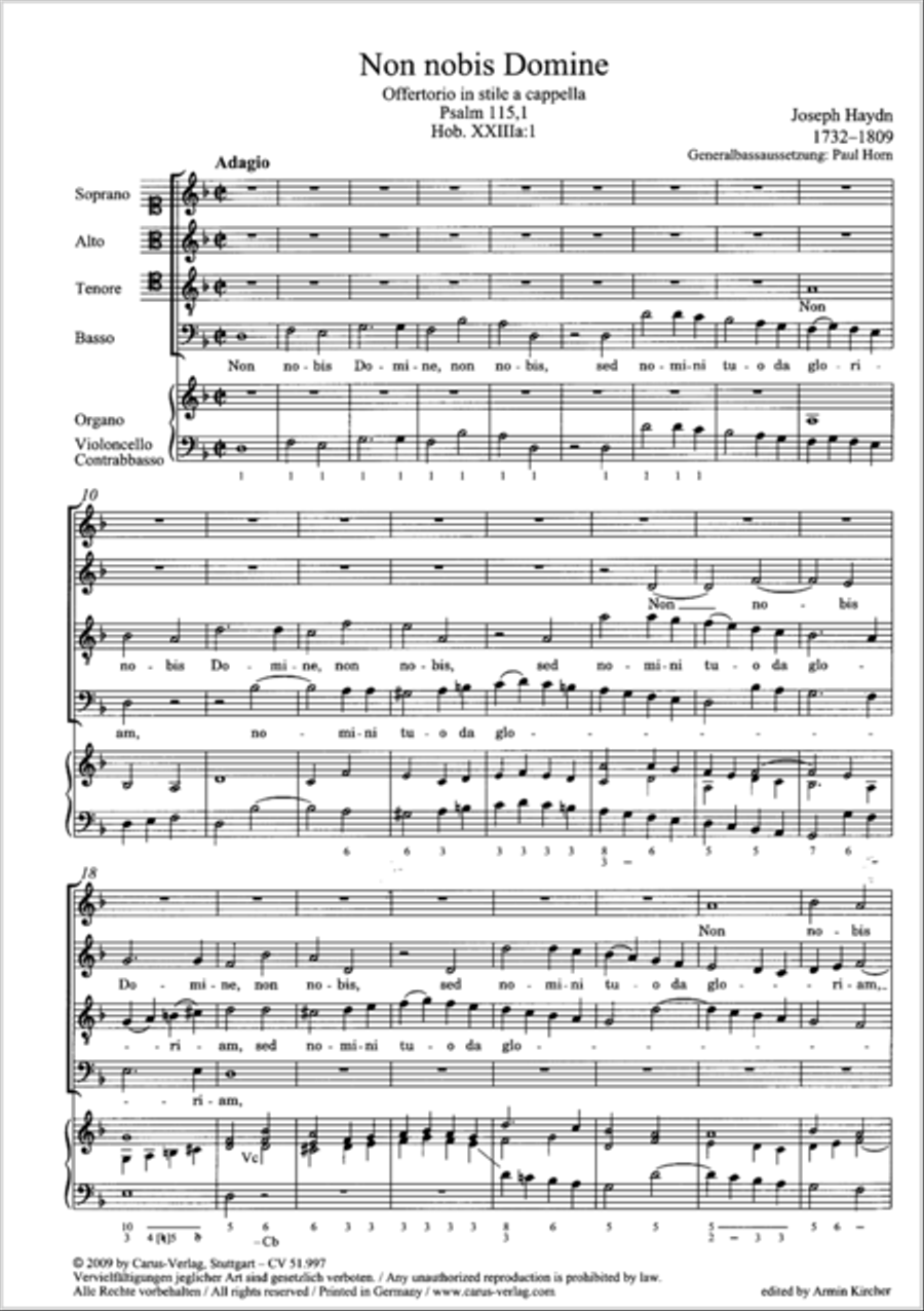 Non nobis Domine 4-Part scores gallery preview page 14