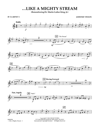 Like a Mighty Stream (for Concert Band and Narrator) - Bb Clarinet 1