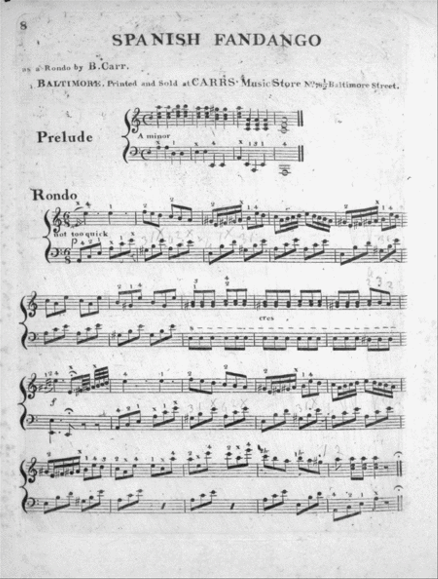 Spanish Fandango Piano Solo scores gallery preview page 1