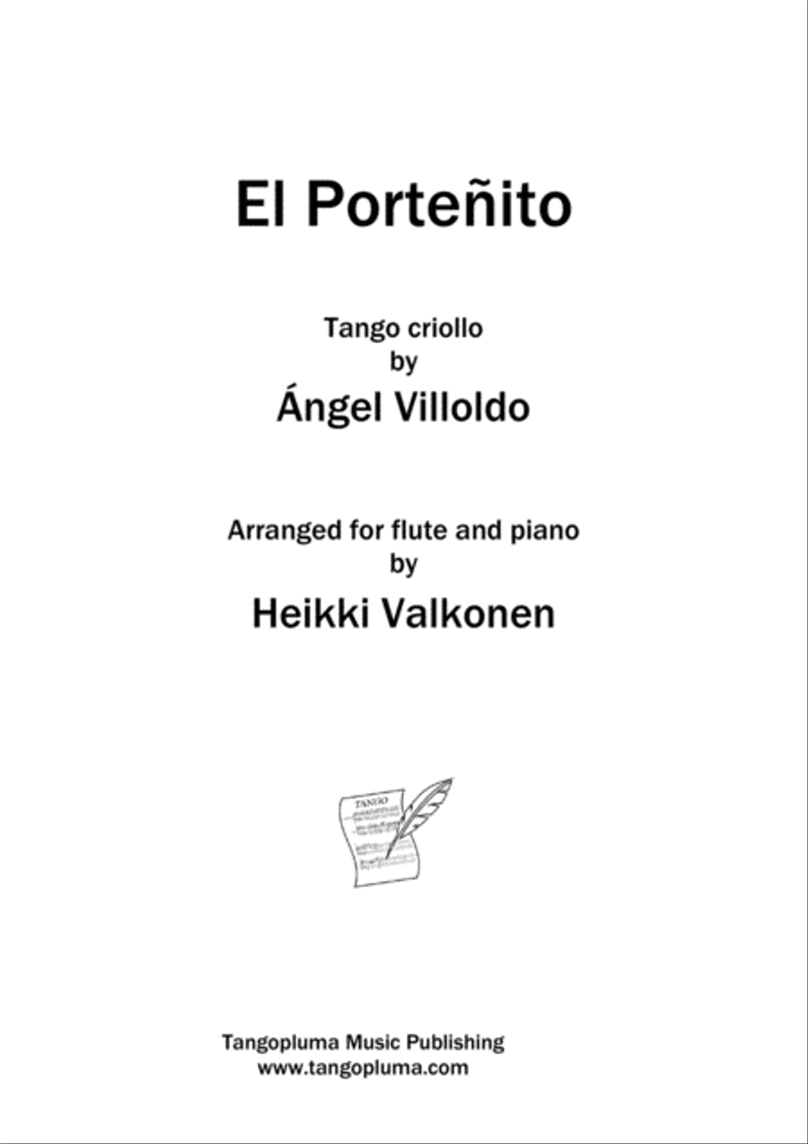 Tango El Porteñito for flute and piano Flute Solo scores gallery preview page 1