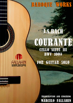 Book cover for COURANTE - CELLO SUITE (BWV 1009) - J.S.BACH - FOR GUITAR SOLO