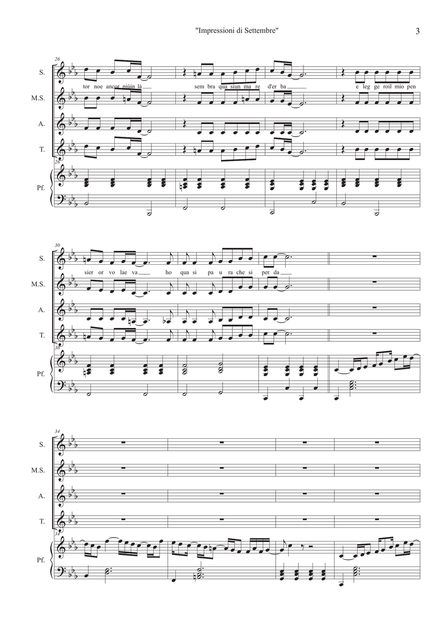 Impressioni Di Settembre 4-Part scores gallery preview page 3