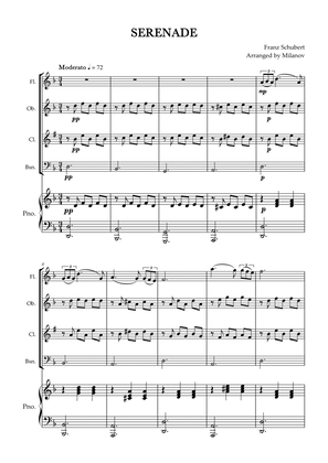 Book cover for Serenade | Schubert | Woodwind Quartet | Piano