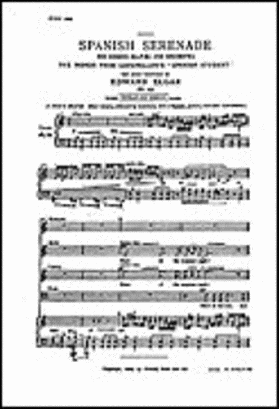Edward Elgar: Spanish Serenade Op.23 (SATB) 4-Part scores gallery preview page 1
