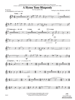 A Hymn Tune Rhapsody: (wp) 1st B-flat Trombone T.C.