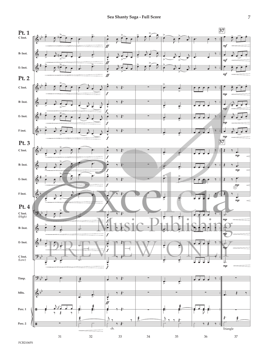 Sea Shanty Saga Sea Shanty Saga Concert Band scores gallery preview page 8