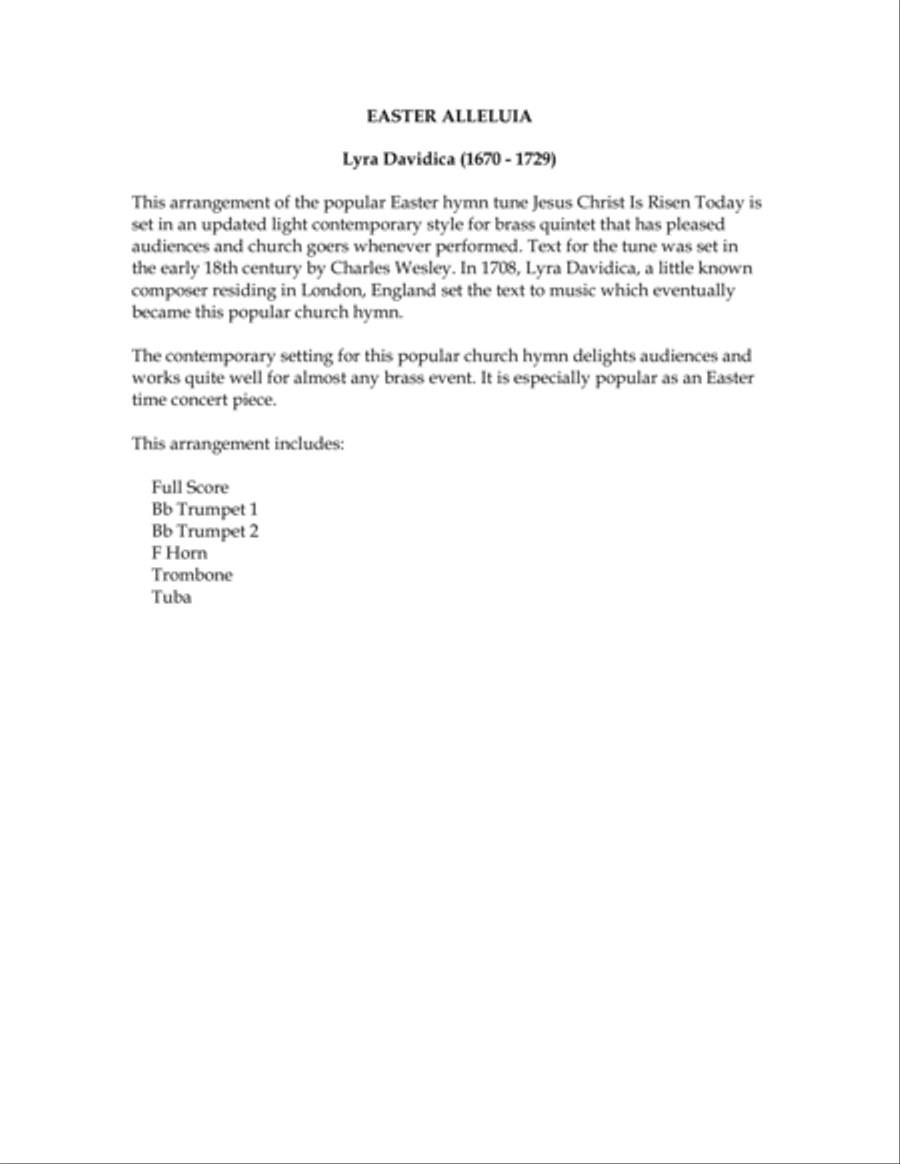 Easter Alleluia Brass Ensemble scores gallery preview page 3